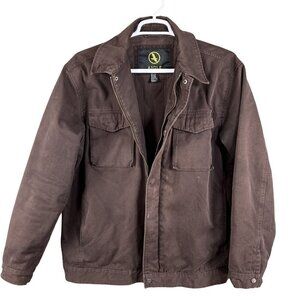 Aigle Brown XXL Duck Canvas Chore Jacket Barn Workwear Ranch Hiking Trekking